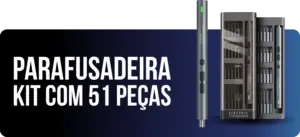 kit parafusadeira eletrica com 51 pecas
