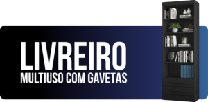 livreiro multiuso com gavetas