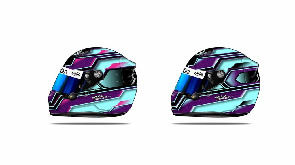 artes de capacetes para pilotos de kart 9